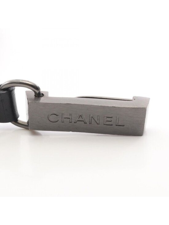 Chanel Belt Logo Plate Leather main image 5